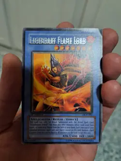 Misprinted Yugioh Legendary Flame Lord - DCR-081 - Super Rare - 1st Edition LP - Image 2