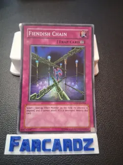 Yugioh!-Fiendish Chain- abpf-en064- Super Rare-Unlimited- (VLP/NM) - Image 1