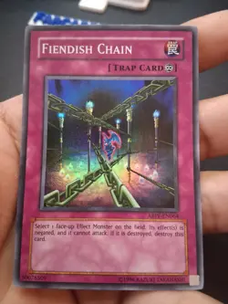 Yugioh!-Fiendish Chain- abpf-en064- Super Rare-Unlimited- (VLP/NM) - Image 3