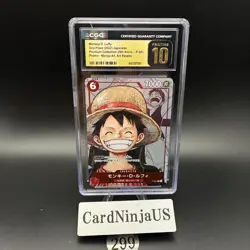 CGC 10 PRISTINE Monkey D. Luffy (Parallel) P-001 P 25th Edition - ONE PIECE Card - Image 1