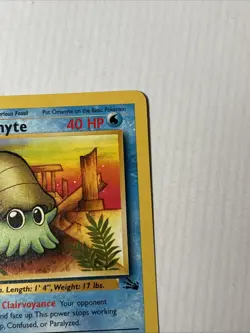 Pokemon TCG Omanyte Fossil 1st Edition Common Card 52/62 - Image 4