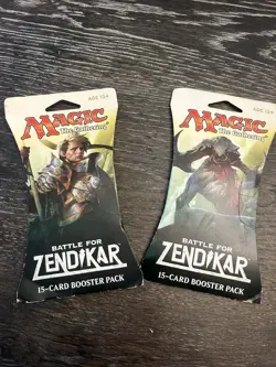 Magic "Battle for Zendikar" 15-Card Sealed Booster Pack 2 Packs - Image 1