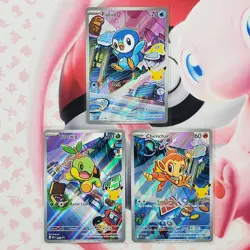 Piplup 042 + Chimchar 041 + Turtwig 040 - First Partner Pokemon Cards - #L126 - Image 1
