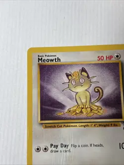 Pokemon TCG Meowth Base Set 2 Unlimited Common Card 80/130 - Image 3