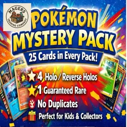 Pokemon Card Mystery Bundle – 25 Cards, Holos + Rare, No Duplicates! - Image 1