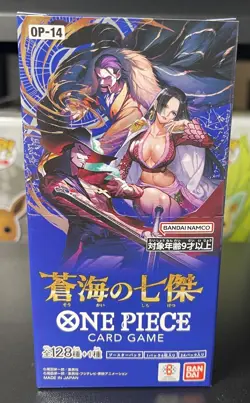 One Piece Card Game OP-14 The Azure Sea’s Seven Booster Box – Japanese - Image 1
