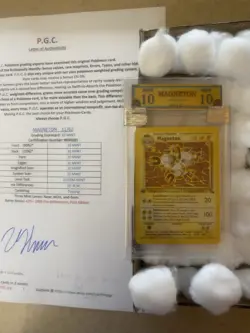 magneton 11/62 first edition graded 10 mint PGC old rare 1999 pokemon card holo - Image 1