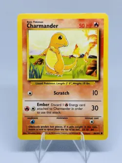 Charmander 46/102 Base Set 1999 WOTC Vintage Pokemon Card LP - Image 1