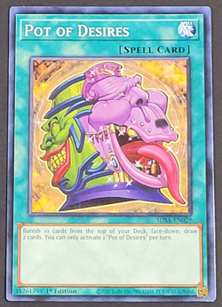 Yugioh - Pot of Desires - SDSA-EN029 - LP/NM - 1st Edition - Common - 2020 - Image 1