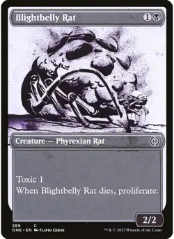 Blightbelly Rat (Showcase) (Foil) 289 MTG NM - Phyrexia: All Will Be One - Image 1