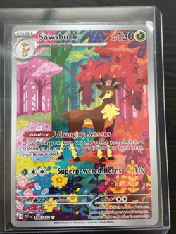 Pokemon TCG Sawsbuck Card 166/162 SV05: Temporal Forces NM Condition - Image 1