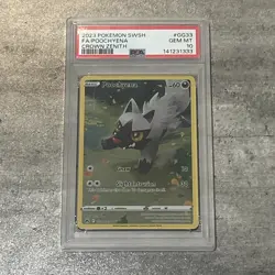 Pokemon TCG: Poochyena GG33/GG70 Crown Zenith: Galarian Gallery Holo PSA 10 - Image 1
