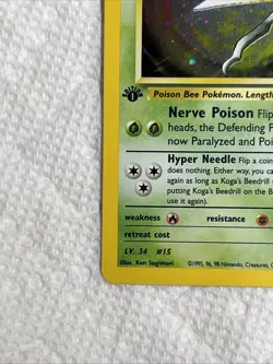 2000 Pokemon Gym Challenge Koga’s Beedrill 1st Edition Holo 9/132 Free Shipping - Image 2
