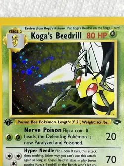 2000 Pokemon Gym Challenge Koga’s Beedrill 1st Edition Holo 9/132 Free Shipping - Image 4