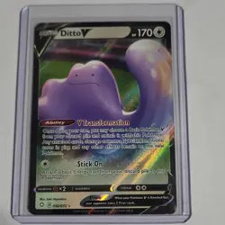 Pokemon Ditto V 050/072 Shining Fates Ultra Rare Full Art Holo - Image 1