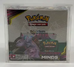 Pokemon TCG Sun & Moon Unified Minds Booster Box Sealed w/Acrylic Case - Image 1
