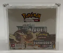 Pokemon TCG Sun & Moon Forbidden Light Booster Box SEALED w/Acrylic - Image 1