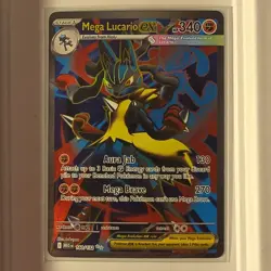 Pokemon Mega Lucario EX 160/132 Me01 Mega Evolution Ultra Rare Full Art Holo 34… - Image 1