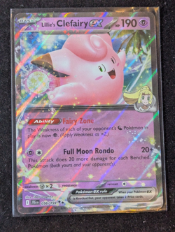 Lillie's Clefairy ex 056/159 Sv09: Journey Together Holo Double Rare NM Pokemon - Image 1