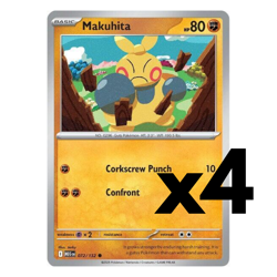 4x Makuhita - 072/132 - ME01: Mega Evolution (MEG) Pokemon Playset x4 - Image 1