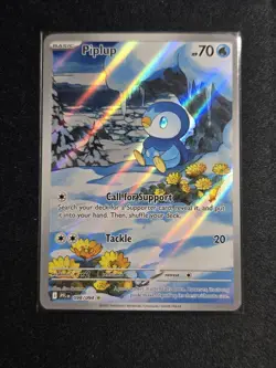 2025 Pokemon Phantasmal Flames Piplup 098/094 Illustration Rare IR NM/M - Image 1