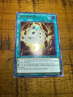 Summon Dice BLRR-EN002 1st Edition Ultra Rare LP + BONUS - Image 1