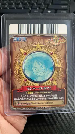 One Piece 2009 BANDAI BERRY MATCH LUFFY PRC-001 GOLD HOLO VINTAGE CARD PROMO - Image 2