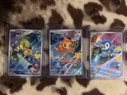 Turtwig Chimchar Piplup 042 043 044 2022 Holo Promo Pokemon TCG Card Lot - Image 1