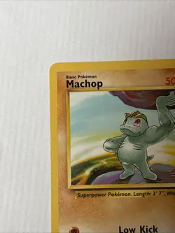 Pokemon TCG Machop Base Set 52/102 Unlimited Common Card WOTC Played LP - Image 3