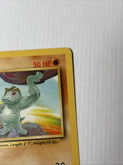 Pokemon TCG Machop Base Set 52/102 Unlimited Common Card WOTC Played LP - Image 4
