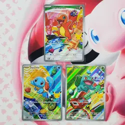 Charmander 038 + Squirtle 039 + Bulbasaur 037 - First Partner Pokemon Cards L128 - Image 1