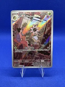 Pokemon TCG Lileep Full Art Illustration Rare Holo Stellar Crown 145/142 Card NM - Image 1