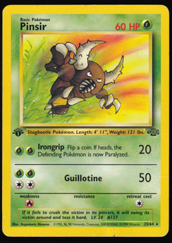 Pinsir 25/64 1st Edition Jungle Pokemon Card 1999 HP - Image 1