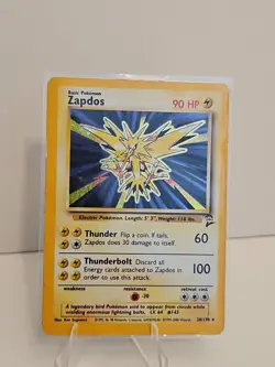 Pokemon TCG Zapdos Base Set 2 Holo Unlimited Rare Card 20/130 - Image 1