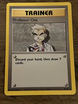 Pokemon TCG Professor Oak Base Set 88/102 Regular Unlimited Uncommon Card - Image 1