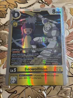 Digimon Card Game Beowolfmon Advanced Booster Digimon Generation AD1-015 SR - Image 1