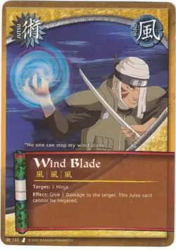 Naruto TCG Trading Card Game WIND BLADE 123 (2002) - Image 1