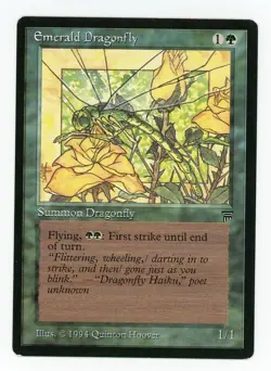 Magic the Gathering Legends Emerald Dragonfly NM MTG - Image 1
