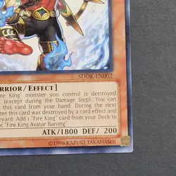 Yugioh TCG - 1x Fire King Avatar Barong - SDOK-EN002 - NM - Common - 1st Ed 2013 - Image 4