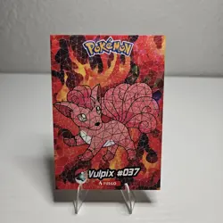 2025 POKEMON STAINED GLASS Crystal Card #037 Vulpix Kanto Peru Foil - Image 1