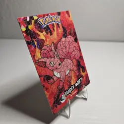 2025 POKEMON STAINED GLASS Crystal Card #037 Vulpix Kanto Peru Foil - Image 2