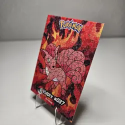 2025 POKEMON STAINED GLASS Crystal Card #037 Vulpix Kanto Peru Foil - Image 3