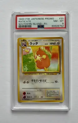 Raticate Southern Islands Japanese Pokemon PSA 8 NM-MT - Image 1