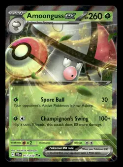 Pokemon Amoonguss ex #011/159 tcg Near Mint or Better - Image 1