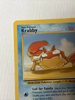 Pokemon TCG Krabby Fossil Card Regular Common, 51/62 - Image 3