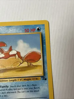 Pokemon TCG Krabby Fossil Card Regular Common, 51/62 - Image 4