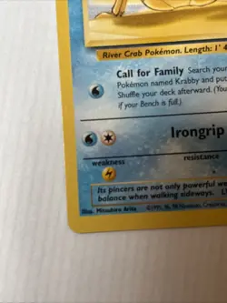 Pokemon TCG Krabby Fossil Card Regular Common, 51/62 - Image 5