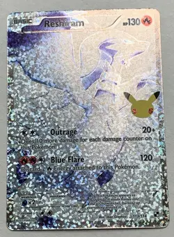 Pokemon Celebrations Reshiram 113/114 Classic Collection Full Art Holo NM - Image 1