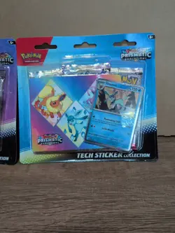 Pokemon TCG Prismatic Evolutions Tech Sticker Collection Set Lot Of 3 Sealed New - Image 4