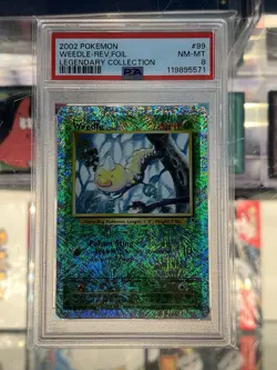Pokemon Legendary Collection Reverse Holo Foil Weedle 99/110 PSA 8 - Image 1